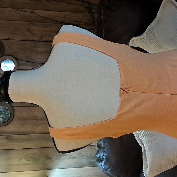 Lulus Women's Sz Medium Feel The Sun Shine Washed Orange Tassel Hem Dress - Picture 7 of 9